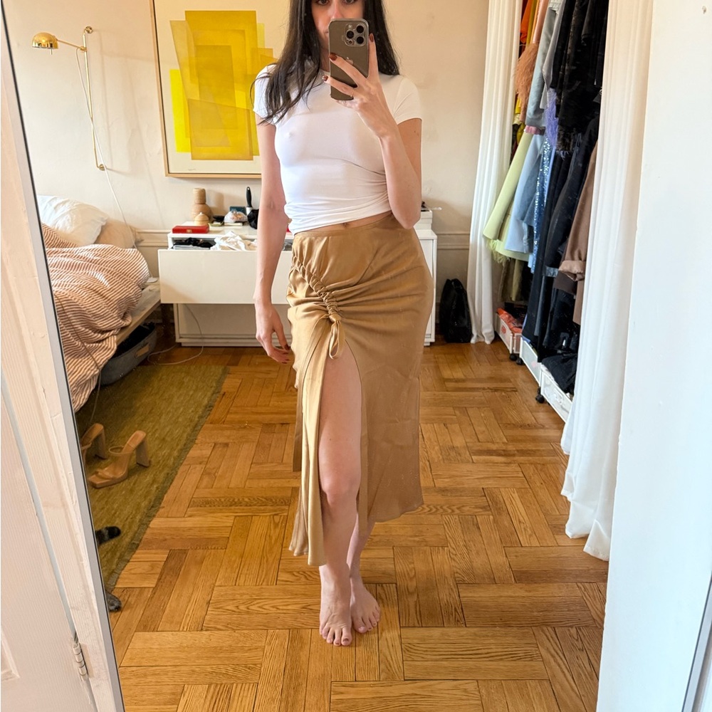 Lapointe silk midi skirt